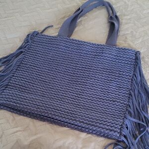 Shiraleah Indigo Fringe Tote